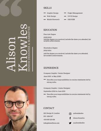 Resume CV - Marketer