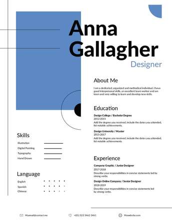 Resume CV - Designer