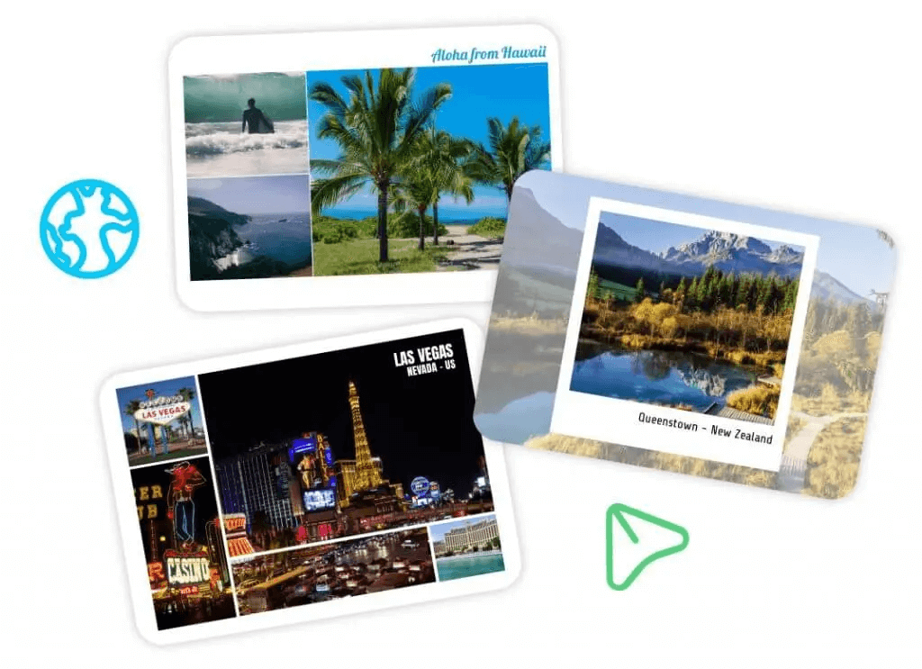 Show your beautiful photos with a personalised post card